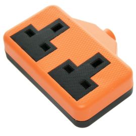 Jegs 2 Gang Trailing Socket Orange