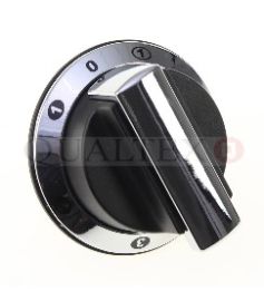 Cooker Control Knob - Black/Silver