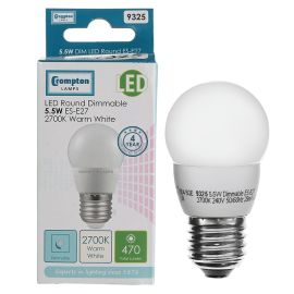 7277 LED Round Thermal Plastic Dimmable 5W 2700K ES-E