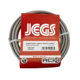 Jegs Twin & Earth Cable - 6242Y - 2.5mm - 5 Metre