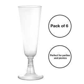 Kingfisher Plastic Champagne Flutes 6 Pack