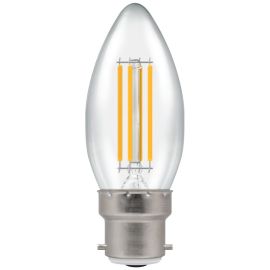LED Candle Filament Clear 6.5W 2700K BC-B22d Fitting