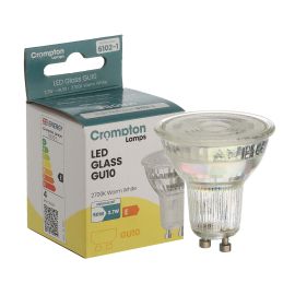 Crompton 5W LED GLASS SMD GU10 DIMMABLE WARM WHITE