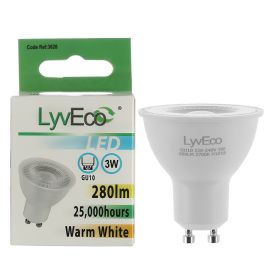 Lyveco 3W Led Smd/Cob GU10 240V 60Â° Warm White