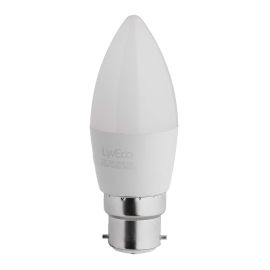 3686  LYVECO BC 6W LED 240V C37 CANDLE COOL WHITE