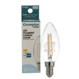 **4610**|LYVECO 2W SES LED FILAMENT CANDLE WARM WHITE