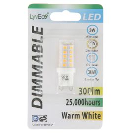 **BP3654** Lyveco 3W LED G9 Dimmable Warm White
