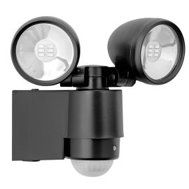 Jegs Sirocco 2 By 3W Led Twinspot Floodlight And Pir Bl