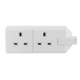 Jegs 13 Amp 2 Gang Trailing Socket White