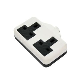 Jegs 2 Gang Trailing Socket White