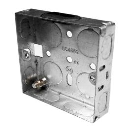 Jegs 1 Gang 16mm Plaster Depth Metal Back Box