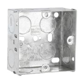 Jegs 1 Gang 35mm Depth Wall Metal Back Box