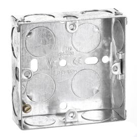 Jegs 25mm Semi Flush Single Metal Back Box