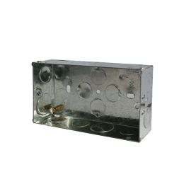 Jegs 35mm 2 Gang Wall Depth Metal Back Box