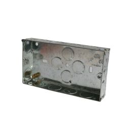 Jegs 25mm Semi Flush Double Metal Back Box