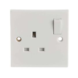 Jegs 1 Gang Switched Socket White