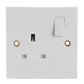 BG Single Flush Switched Wall Socket
