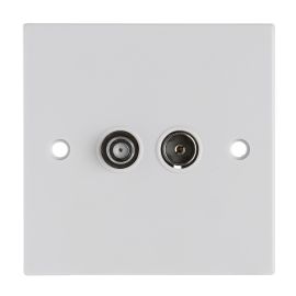 Jegs Double Coaxial Socket - Flush 
