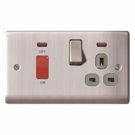 Nexus 45A Dp Cooker Unit And Socket And Neon Brush