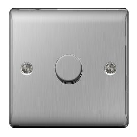 Nexus 1 Gang 2 Way 400W Dimmer Brushed St/Steel