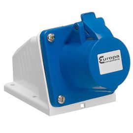 Jegs 2 P And E 16A 230V Surface Industrial Socket Blue