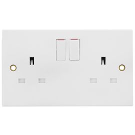 Jegs Contract 2 Gang 13A Flush Switched Socket