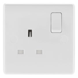 Nexus 1 Gang 13A Dp Switched Socket White