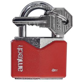 Amtech 40mm Rhombic Chrome Plated Padlock 