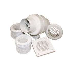 Manrose 4 Inch In Line Extractor Fan Kit With Timer