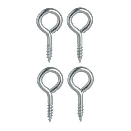 Jegs Pk4 Screw Eyes 45X10 Bright Zinc Plated