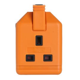 Jegs Rubber Single Trailing Socket - Orange