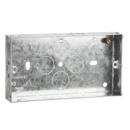 Jegs 2 Gang 25mm Metal Back Box
