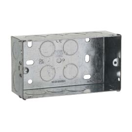 Jegs 2 Gang Metal Back Box 47mm