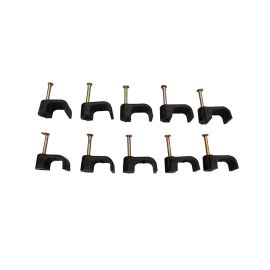 Jegs Shotgun Flat Cable Clips - 4mm - Black 