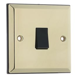 Jegs Brass Wall Switch - 1 Gang - 2 Way 