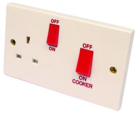 Oven Socket Switch + Outlet 45 Amp