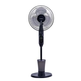 Powersonic Pedestal Oscillating Misting Fan - Black - 3 Speed