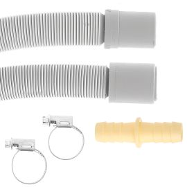 Bosch Neff Siemens Universal Expandable Washing Machine & Dishwasher Drain Hose - From 0.67 to 2 Metre Length - Includes x2 Clips plus a Joiner