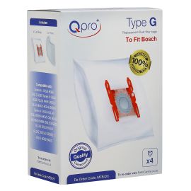 Bosch Type G ALL Vacuum Cleaner Microfibre Dust Bags & Filters  - 17003048 (Pack of 4 + 2 Filters)