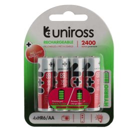 Uniross AA Hybrid Rechargeable Batteries - 2400mAh (Pack of 4)