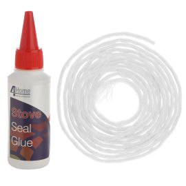 Stove Log Burner Rope Door Seal And Glue Kit 3mm x 3 metre