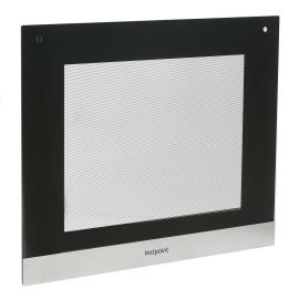Hotpoint  Cooker Oven Outer Door Glass - Stainless Steel